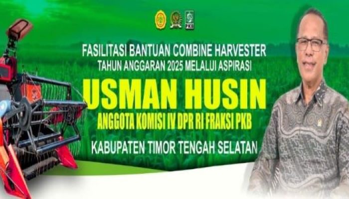 Kali Ini Giliran Petani Bena TTS Dapat Bantuan Combine Harvester, Hasil dari Aspirasi yang Diperjuangkan Anggota Komisi IV DPR RI Usman Husin
